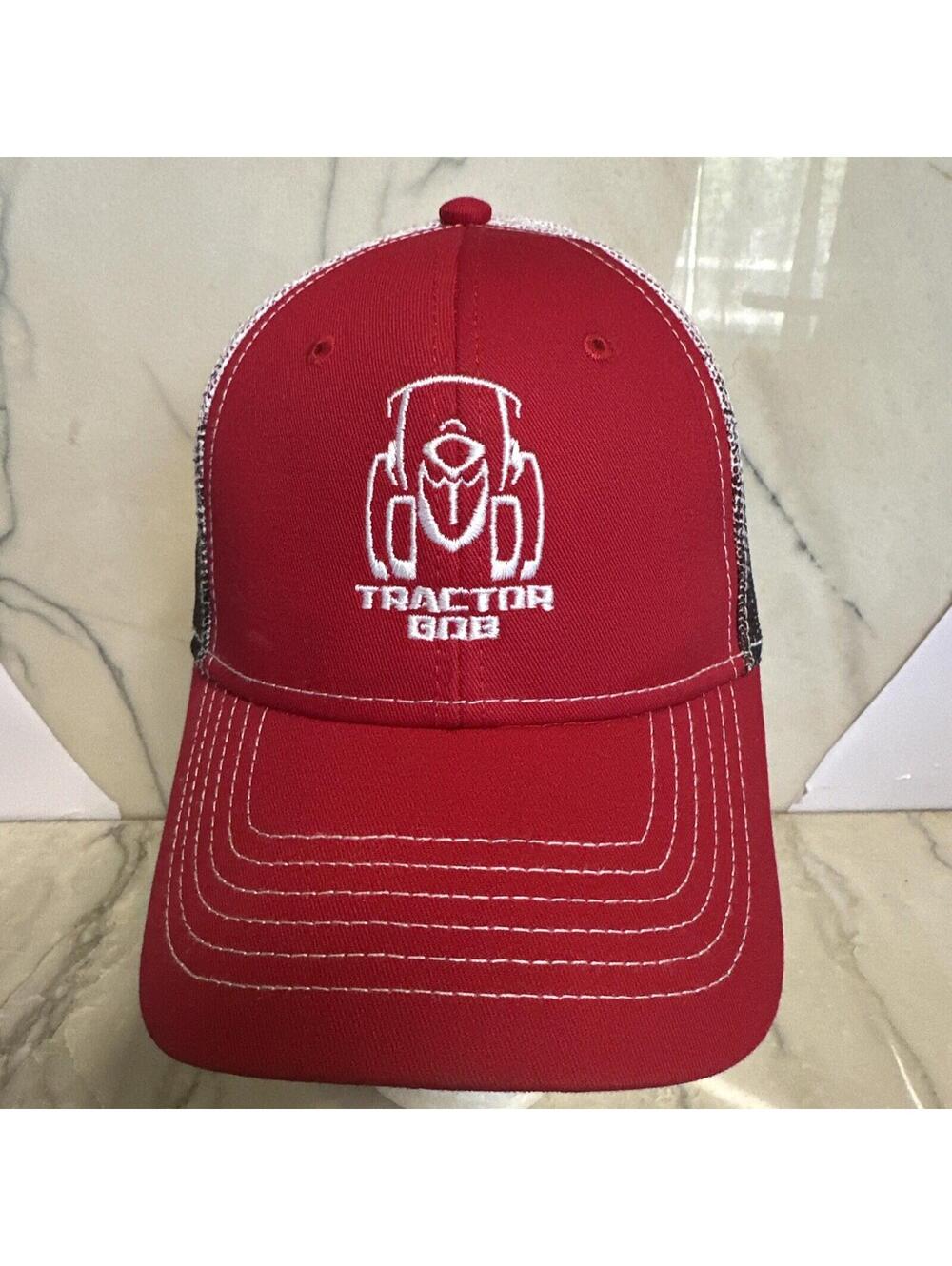 Tractor Bob Red White & Blue Embroidered Trucker Hat by Cap America Farmer Core